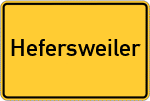 Place name sign Hefersweiler