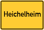 Place name sign Heichelheim