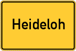 Place name sign Heideloh, Sachsen-Anhalt