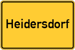 Place name sign Heidersdorf