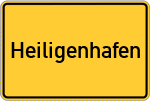 Place name sign Heiligenhafen, Holstein