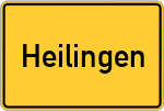 Place name sign Heilingen