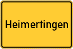 Place name sign Heimertingen