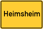 Place name sign Heimsheim