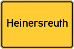 Place name sign Heinersreuth, Kreis Bayreuth
