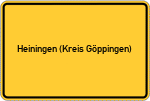 Place name sign Heiningen (Kreis Göppingen)