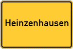 Place name sign Heinzenhausen