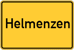 Place name sign Helmenzen