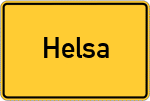 Place name sign Helsa
