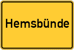 Place name sign Hemsbünde