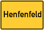 Place name sign Henfenfeld