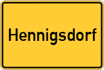 Place name sign Hennigsdorf