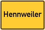 Place name sign Hennweiler