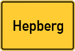 Place name sign Hepberg