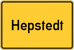 Place name sign Hepstedt