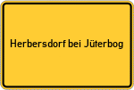 Place name sign Herbersdorf bei Jüterbog