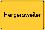 Place name sign Hergersweiler