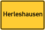 Place name sign Herleshausen
