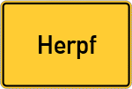 Place name sign Herpf