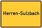 Place name sign Herren-Sulzbach