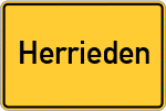 Place name sign Herrieden