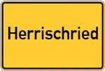 Place name sign Herrischried