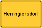 Place name sign Herrngiersdorf