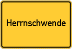 Place name sign Herrnschwende
