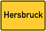 Place name sign Hersbruck
