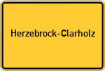 Place name sign Herzebrock-Clarholz