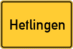 Place name sign Hetlingen