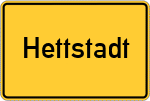 Place name sign Hettstadt