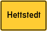 Place name sign Hettstedt, Sachsen-Anhalt