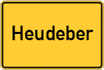 Place name sign Heudeber