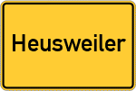 Place name sign Heusweiler