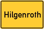 Place name sign Hilgenroth, Westerwald