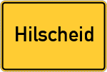 Place name sign Hilscheid