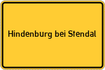 Place name sign Hindenburg bei Stendal