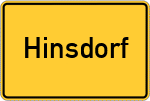 Place name sign Hinsdorf