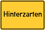 Place name sign Hinterzarten