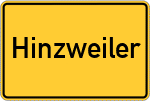 Place name sign Hinzweiler