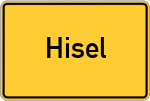 Place name sign Hisel, Eifel