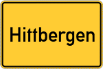 Place name sign Hittbergen