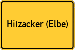 Place name sign Hitzacker (Elbe)