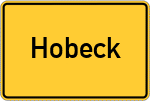 Place name sign Hobeck