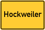 Place name sign Hockweiler