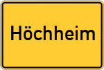 Place name sign Höchheim