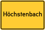 Place name sign Höchstenbach