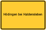 Place name sign Hödingen bei Haldensleben