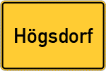 Place name sign Högsdorf